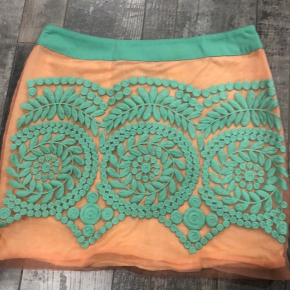 English Rose mint dressy skirt - Picture 3 of 5